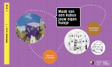 Meng kleuren op de 6 kanten van een kubus